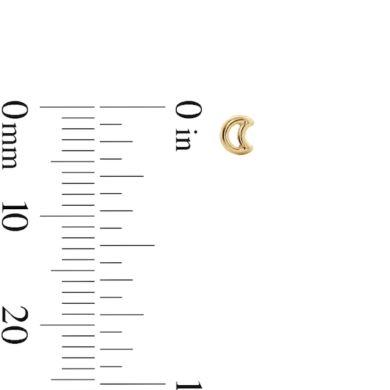 10K Gold Moon and Star Stud Set