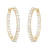 Thumbnail Image 0 of Cubic Zirconia Inside-Out Hoop Earrings in Sterling Silver with 18K Gold Plate