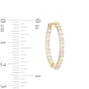 Thumbnail Image 1 of Cubic Zirconia Inside-Out Hoop Earrings in Sterling Silver with 18K Gold Plate