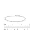 Thumbnail Image 2 of Cubic Zirconia Beaded Bracelet in Solid Sterling Silver - 7" + 1"