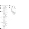 Thumbnail Image 2 of 14mm Stamped Flower Hinged Hoop Earrings in Hollow Sterling Silver