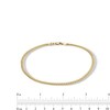 Thumbnail Image 3 of 10K Hollow Gold Curb Chain Anklet - 10"