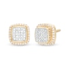 Thumbnail Image 1 of ​​​​​​​1/4 CT. T.W. Diamond Greek Key Side Stud Earrings in 10K Gold