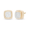 Thumbnail Image 0 of ​​​​​​​1/4 CT. T.W. Diamond Greek Key Side Stud Earrings in 10K Gold