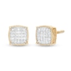 Thumbnail Image 0 of ​​​​​​​1/6 CT. T.W. Diamond Cushion Frame Stud Earrings in 10K Gold