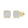 Thumbnail Image 0 of ​​​​​​​1/6 CT. T.W. Diamond Cushion Frame Stud Earrings in 10K Gold