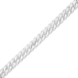 Made in Italy 6.35mm Oval Cuban Chain Bracelet in Solid Sterling Silver - 8.5&quot;