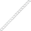 Thumbnail Image 0 of Made in Italy 6.2mm Diamond-Cut Curb Chain Bracelet in Solid Sterling Silver - 8.5"