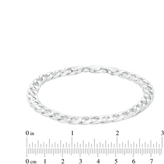 Made in Italy 6.2mm Diamond-Cut Curb Chain Bracelet in Solid Sterling Silver - 8.5"