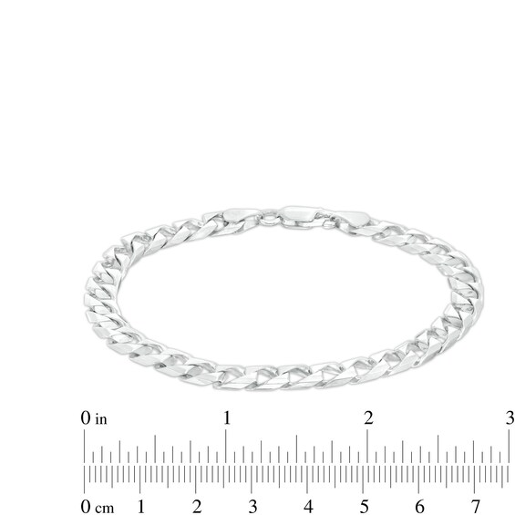 Made in Italy 6.2mm Diamond-Cut Curb Chain Bracelet in Solid Sterling Silver - 8.5"