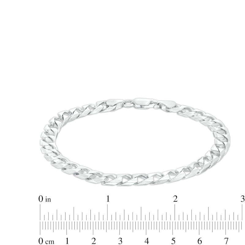 Made in Italy 6.2mm Diamond-Cut Curb Chain Bracelet in Solid Sterling Silver - 8.5"