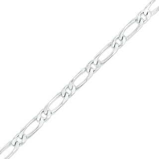 Made in Italy 5.9mm Diamond-Cut Figaro Chain Bracelet in Solid Sterling Silver - 8.5"