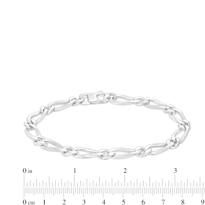 Made in Italy 5.9mm Diamond-Cut Figaro Chain Bracelet in Solid Sterling Silver - 8.5"