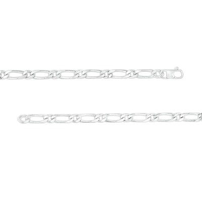 Sterling Silver Diamond-Cut Figaro Chain Made in Italy