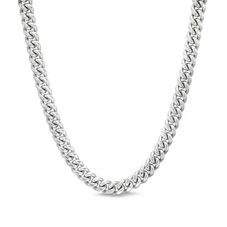 Sterling Silver Oval Cuban Chain Made in Italy - 20"