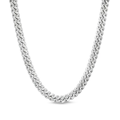 Sterling Silver Oval Cuban Chain Made in Italy - 20"