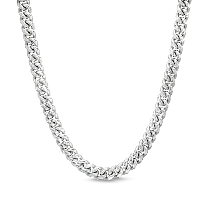 Solid Sterling Silver Oval Cuban Chain Made in Italy