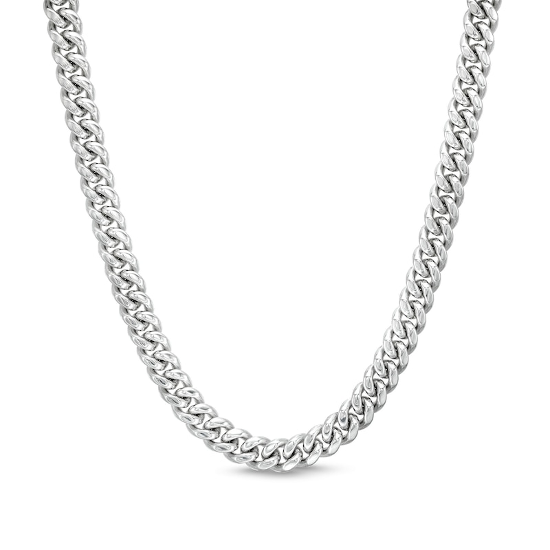 Sterling Silver Oval Cuban Chain Made in Italy - 20"