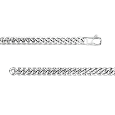 Sterling Silver Oval Cuban Chain Made in Italy - 20"