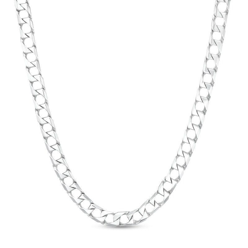 Made in Italy 4.9mm Diamond-Cut Square Curb Chain Necklace in Solid Sterling Silver - 20"