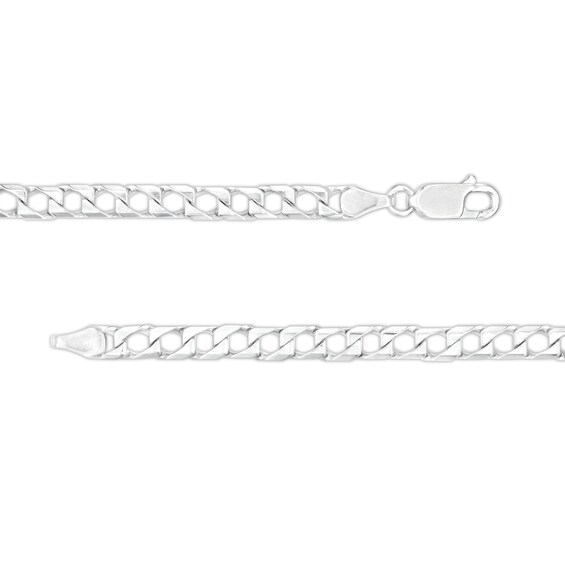 Made in Italy 4.9mm Diamond-Cut Square Curb Chain Necklace in Solid Sterling Silver - 20"