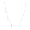Thumbnail Image 0 of Simulated Pearl Dangle Necklace in Solid Sterling Silver - 17" + 1"