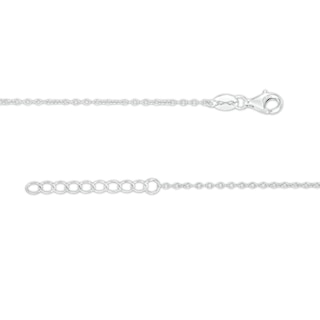 Sterling Silver Simulated Pearl Dangle Necklace - 17" + 1"