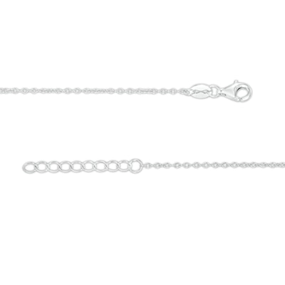 Sterling Silver Simulated Pearl Dangle Necklace - 17" + 1"