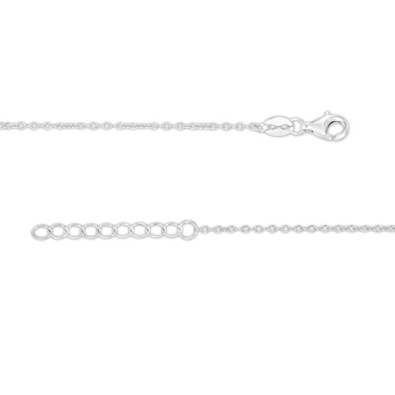 Sterling Silver Simulated Pearl Dangle Necklace - 17" + 1"