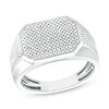 1/20 CT. T.W. Diamond Pavé Octagon Ring in Sterling Silver