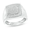 Thumbnail Image 0 of 1/20 CT. T.W. Diamond Pavé Multi-Square Ring in Sterling Silver