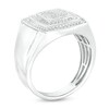 Thumbnail Image 1 of 1/20 CT. T.W. Diamond Pavé Multi-Square Ring in Sterling Silver