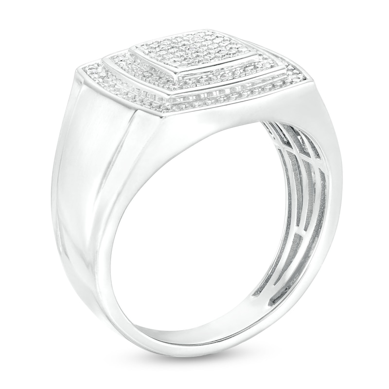 1/20 CT. T.W. Diamond Pavé Multi-Square Ring in Sterling Silver
