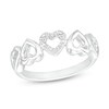 Thumbnail Image 0 of Diamond Accent Multi-Heart Ring in Sterling Silver