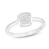Thumbnail Image 0 of ​​​​​​​1/20 CT. T.W. Diamond Square Cluster Ring in Sterling Silver