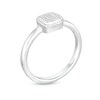 Thumbnail Image 1 of ​​​​​​​1/20 CT. T.W. Diamond Square Cluster Ring in Sterling Silver