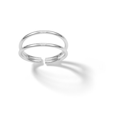 Sterling Silver Double Row Cuff Midi/Toe Ring