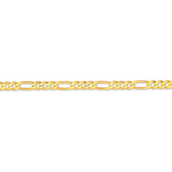 14K Solid Gold Permanent Concave Figaro Chain