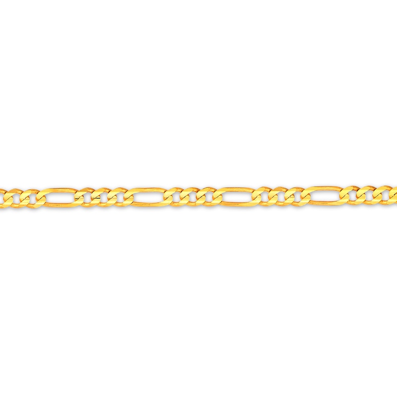 14K Solid Gold Permanent Concave Figaro Chain
