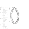 Thumbnail Image 1 of Diamond-Cut Hoop Earrings in Hollow Sterling Silver