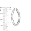 Thumbnail Image 2 of Diamond-Cut Hoop Earrings in Hollow Sterling Silver