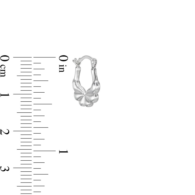 Main Image 2 of Butterfly Hoop Earrings in Hollow Sterling Silver