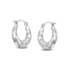Thumbnail Image 0 of Puffy Twist Hoop Earrings in Hollow Sterling Silver