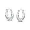 Thumbnail Image 1 of Puffy Twist Hoop Earrings in Hollow Sterling Silver