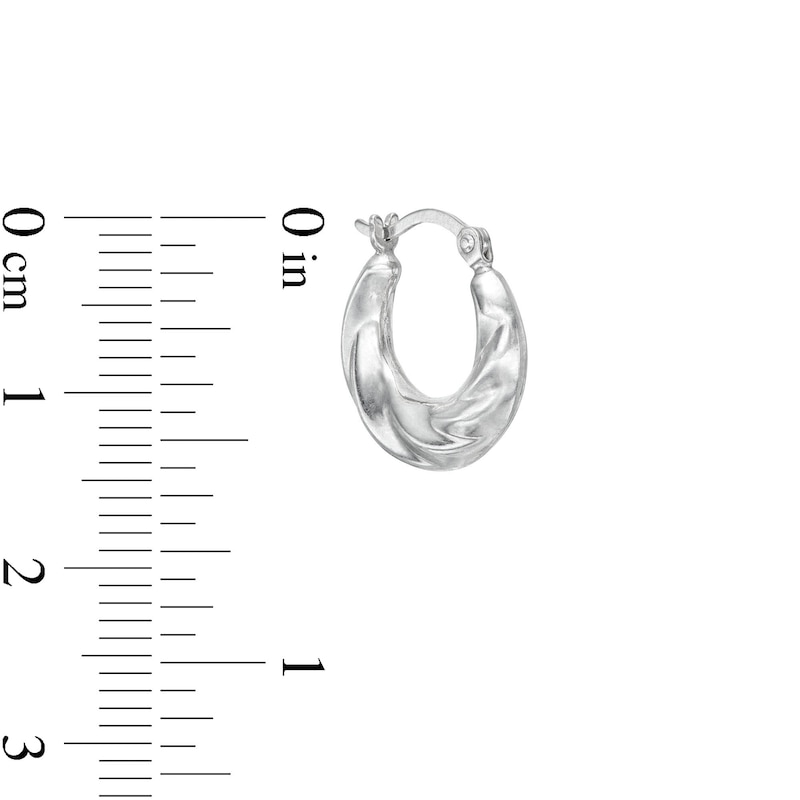 Main Image 2 of Puffy Twist Hoop Earrings in Hollow Sterling Silver