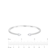 Thumbnail Image 1 of Cubic Zirconia Pear Cuff Bracelet in Solid Sterling Silver