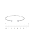 Thumbnail Image 2 of Cubic Zirconia Pear Cuff Bracelet in Solid Sterling Silver