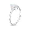 Thumbnail Image 2 of Simulated Opal and Cubic Zirconia Cluster Ring in Solid Sterling Silver - Size 7