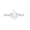 Thumbnail Image 2 of Simulated Opal and Cubic Zirconia Cluster Ring in Solid Sterling Silver - Size 7