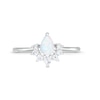 Thumbnail Image 3 of Simulated Opal and Cubic Zirconia Cluster Ring in Solid Sterling Silver - Size 7